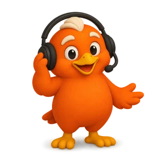 RoundRobin mascot listening to customer feedback