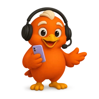 RoundRobin mascot ready to send a customer review request